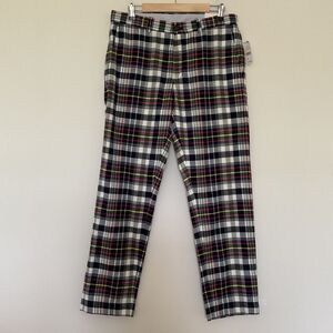 Brooks Brothers Clark Fit Plaid Pants Mens 34x30 Blue White Chinos Golf Preppy